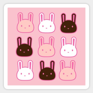 Strawberry, vanilla and chocolate bunny Magnet